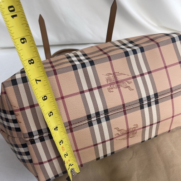 BURBERRY HAYMARKET CHECK MEDIUM SALISBURY BAG Tote  Camel   $895 New Aunt. - Picture 7 of 16
